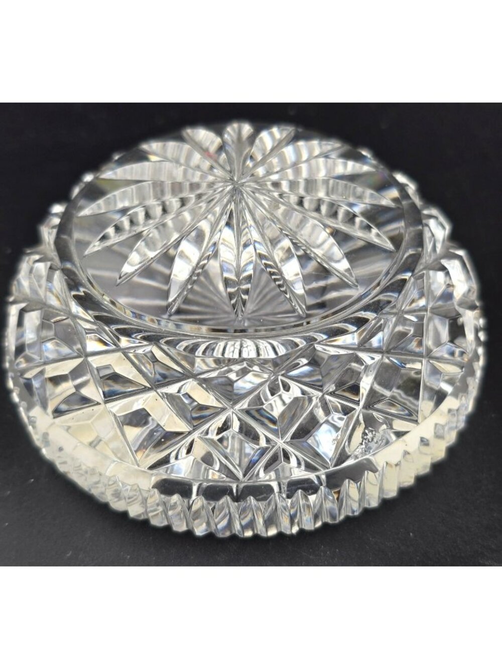 Heritage Irish Crystal Hand-Cut Paperweight Starburst Design Made In Ireland